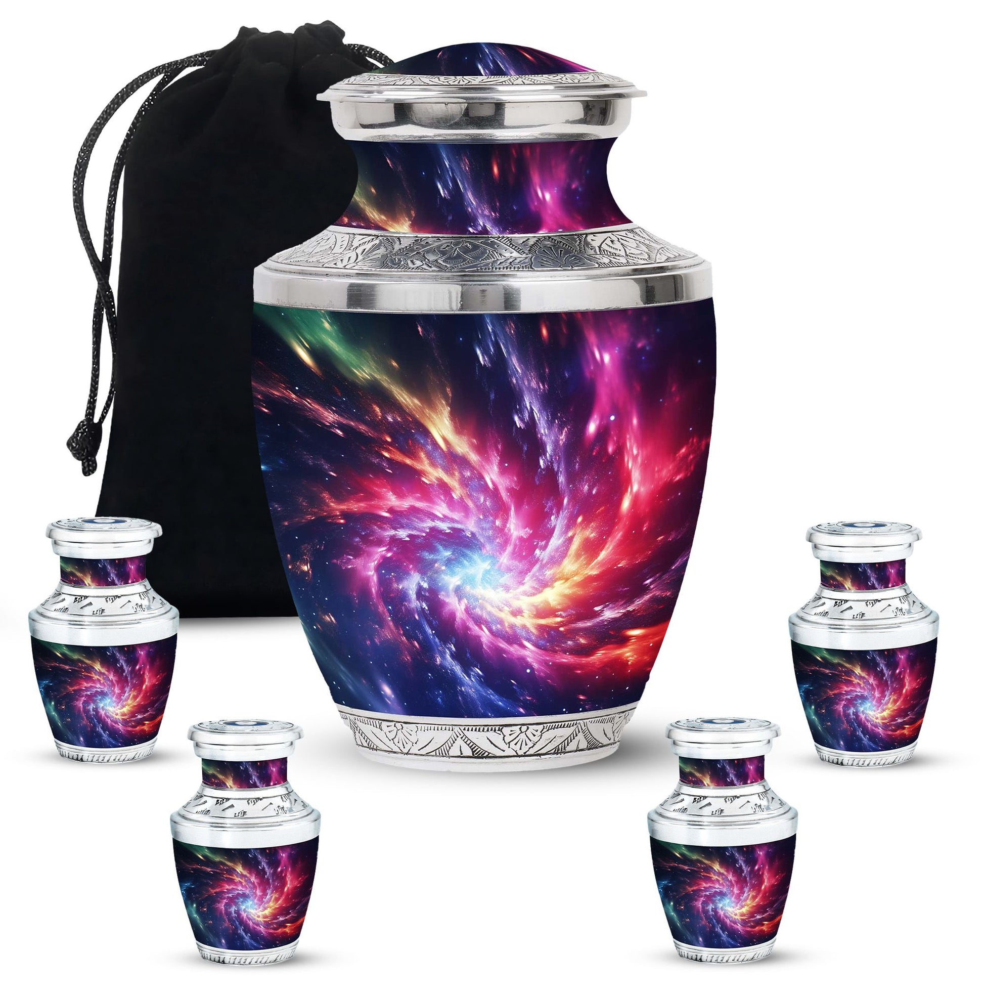 Symphony Cosmos - Galaxy Urn Teardrop, Heart Cremation Urn For Ashes