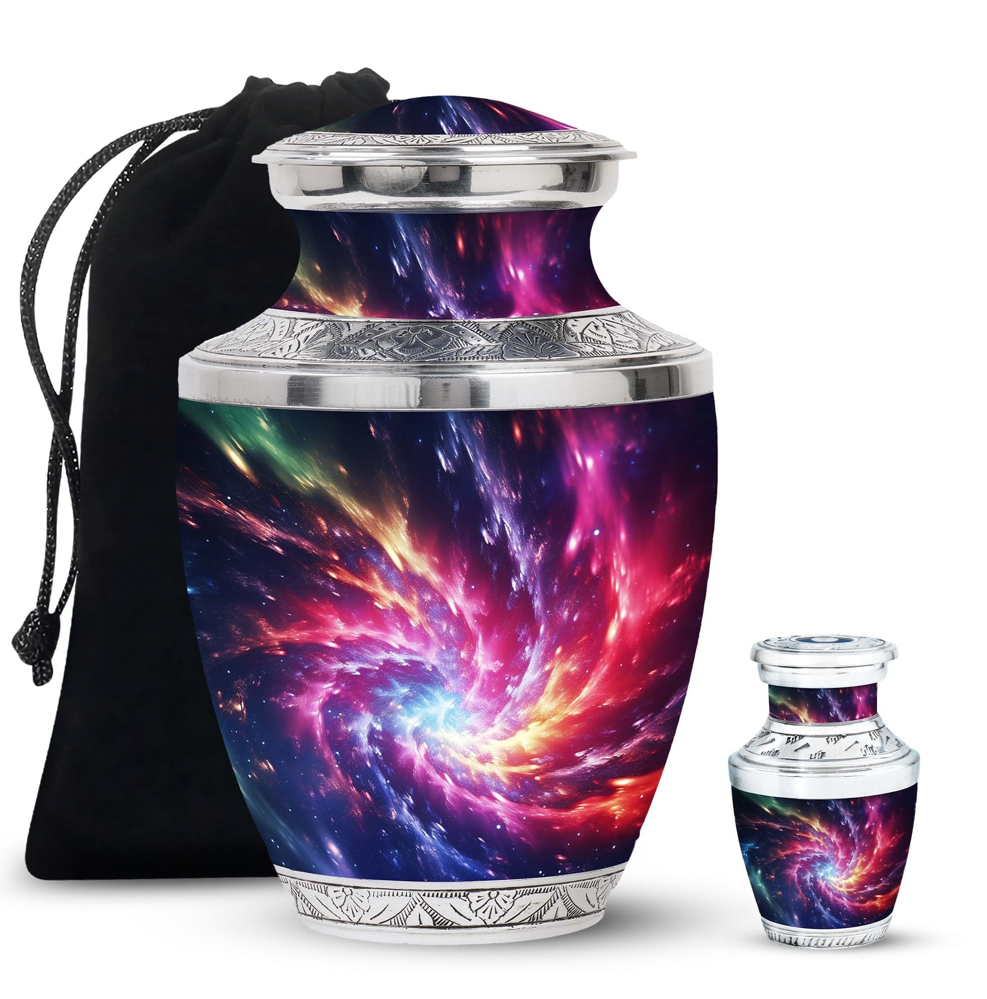 Symphony Cosmos - Galaxy Urn Teardrop, Heart Cremation Urn For Ashes