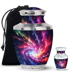 Symphony Cosmos - Galaxy Urn Teardrop, Heart Cremation Urn For Ashes