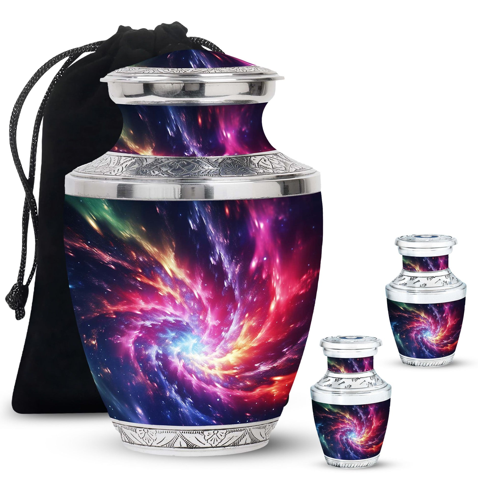 Symphony Cosmos - Galaxy Urn Teardrop, Heart Cremation Urn For Ashes