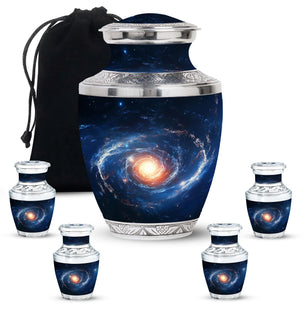 The Galactic Swirl. - Galaxy Urn Large Teardrop, Heart Urn For Ashes