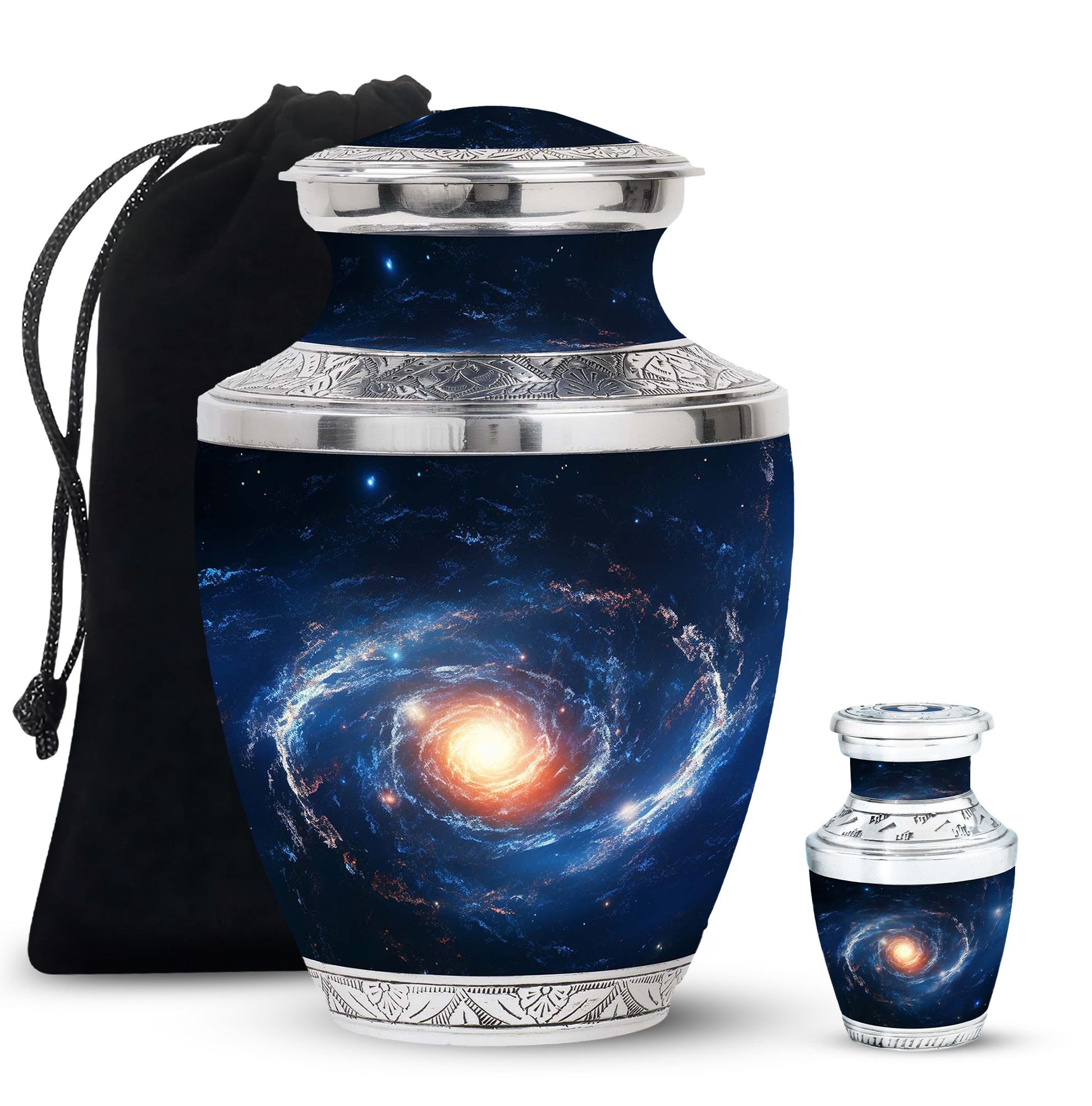 The Galactic Swirl. - Galaxy Urn Large Teardrop, Heart Urn For Ashes