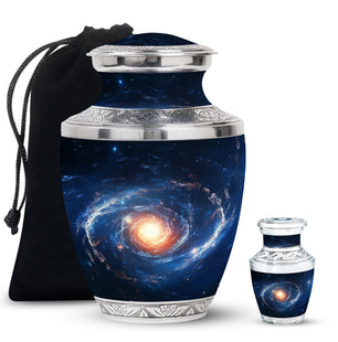 The Galactic Swirl. - Galaxy Urn Large Teardrop, Heart Urn For Ashes