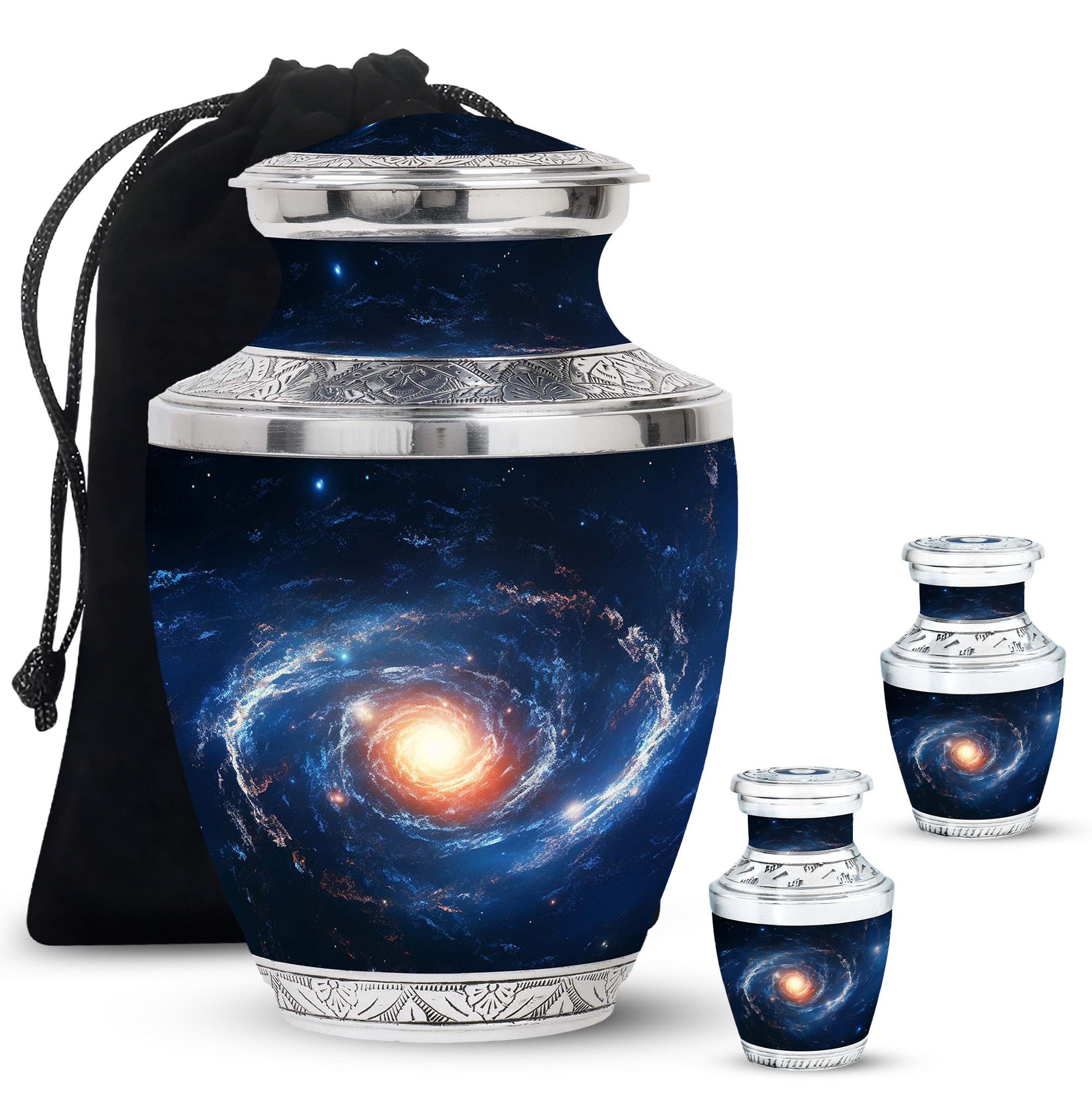 The Galactic Swirl. - Galaxy Urn Large Teardrop, Heart Urn For Ashes