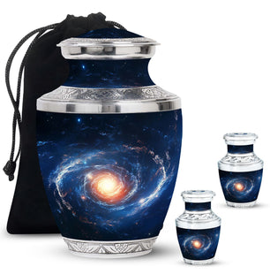 The Galactic Swirl. - Galaxy Urn Large Teardrop, Heart Urn For Ashes