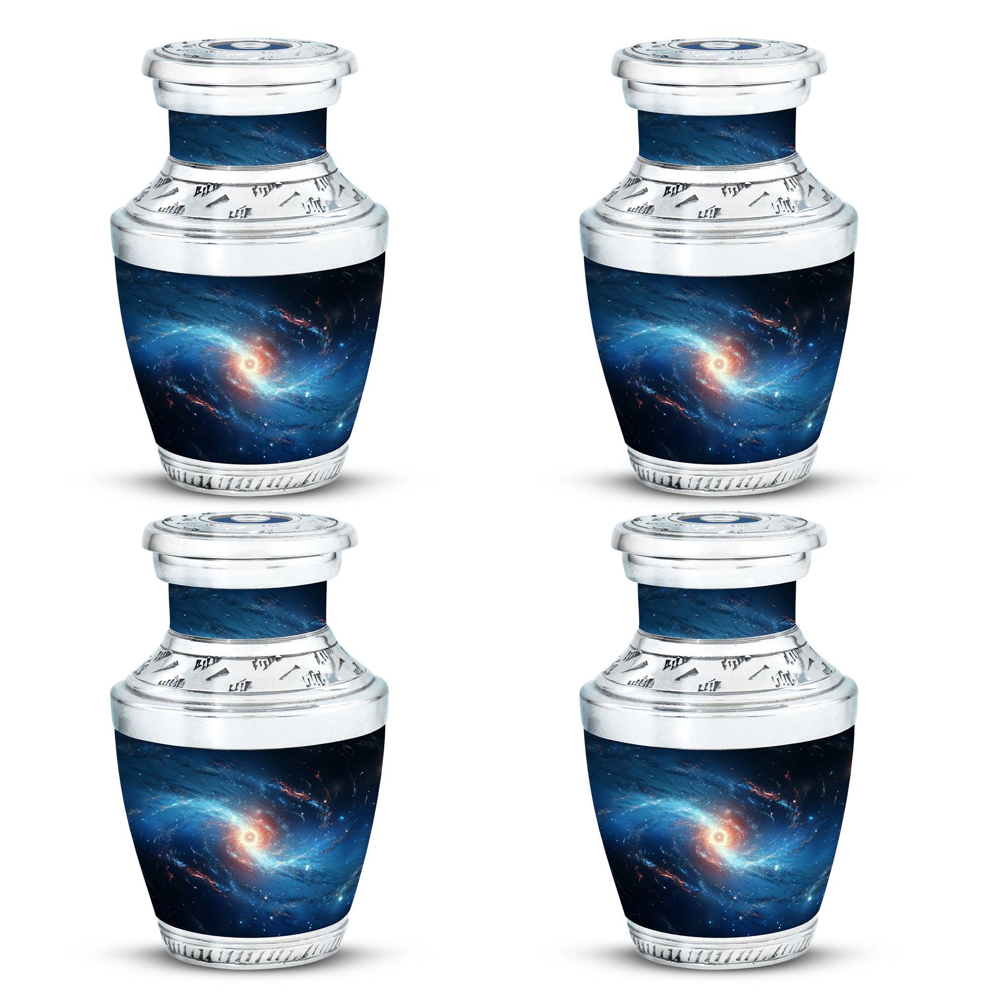 The Galaxy's Luminous Swirl - Galaxy Urn Teardrop, Heart Shape Urn