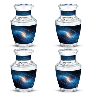 The Galaxy's Luminous Swirl - Galaxy Urn Teardrop, Heart Shape Urn