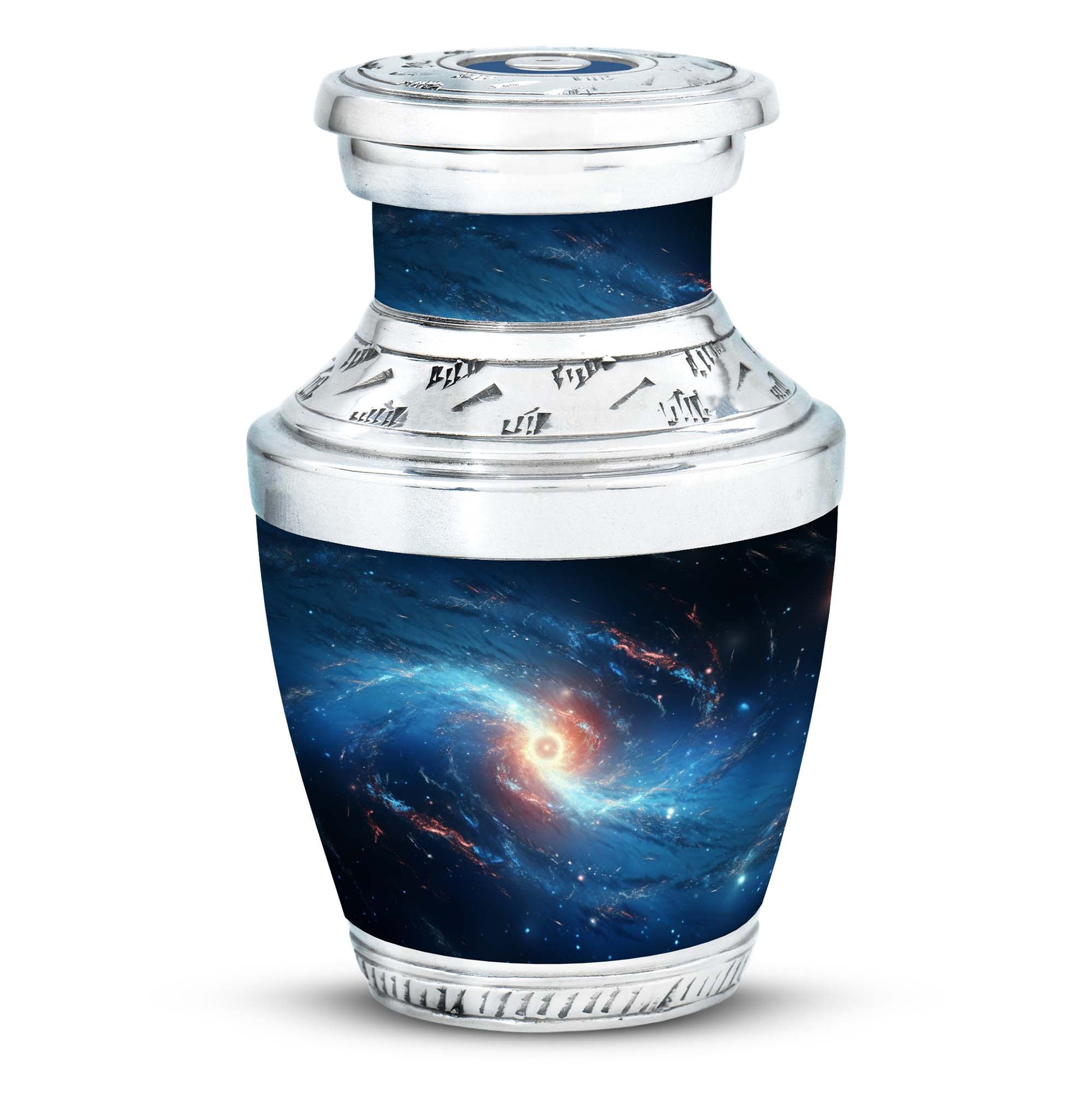 The Galaxy's Luminous Swirl - Galaxy Urn Teardrop, Heart Shape Urn