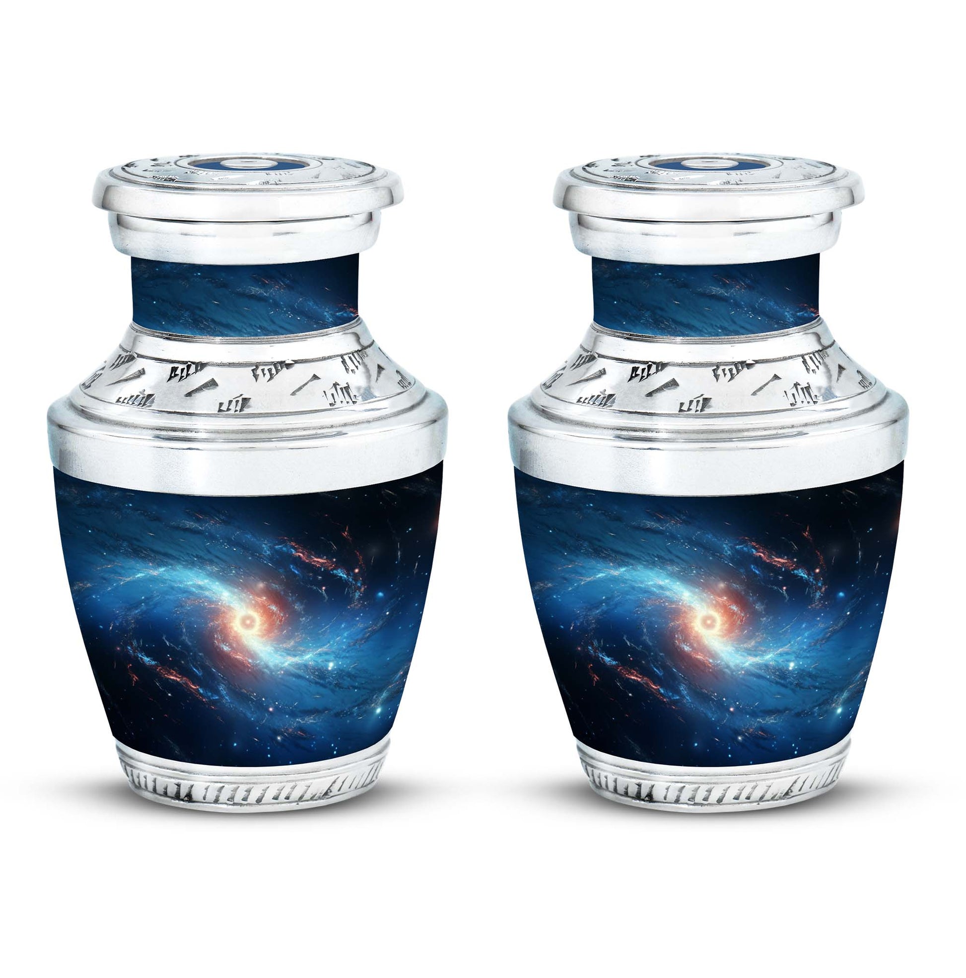 The Galaxy's Luminous Swirl - Galaxy Urn Teardrop, Heart Shape Urn