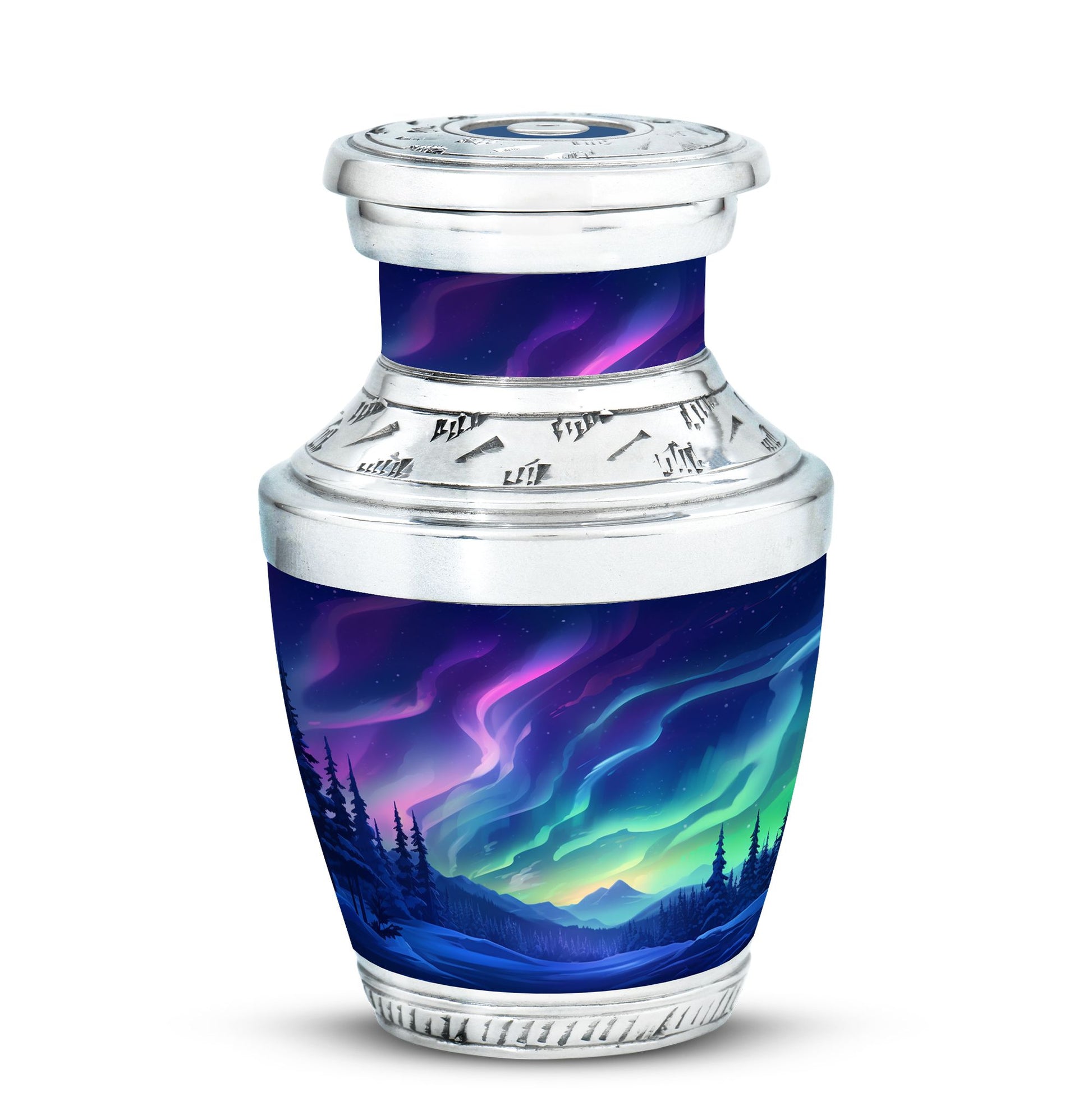 Aurora Borealis - Northern Lights Teardrop, Heart Shape Urn