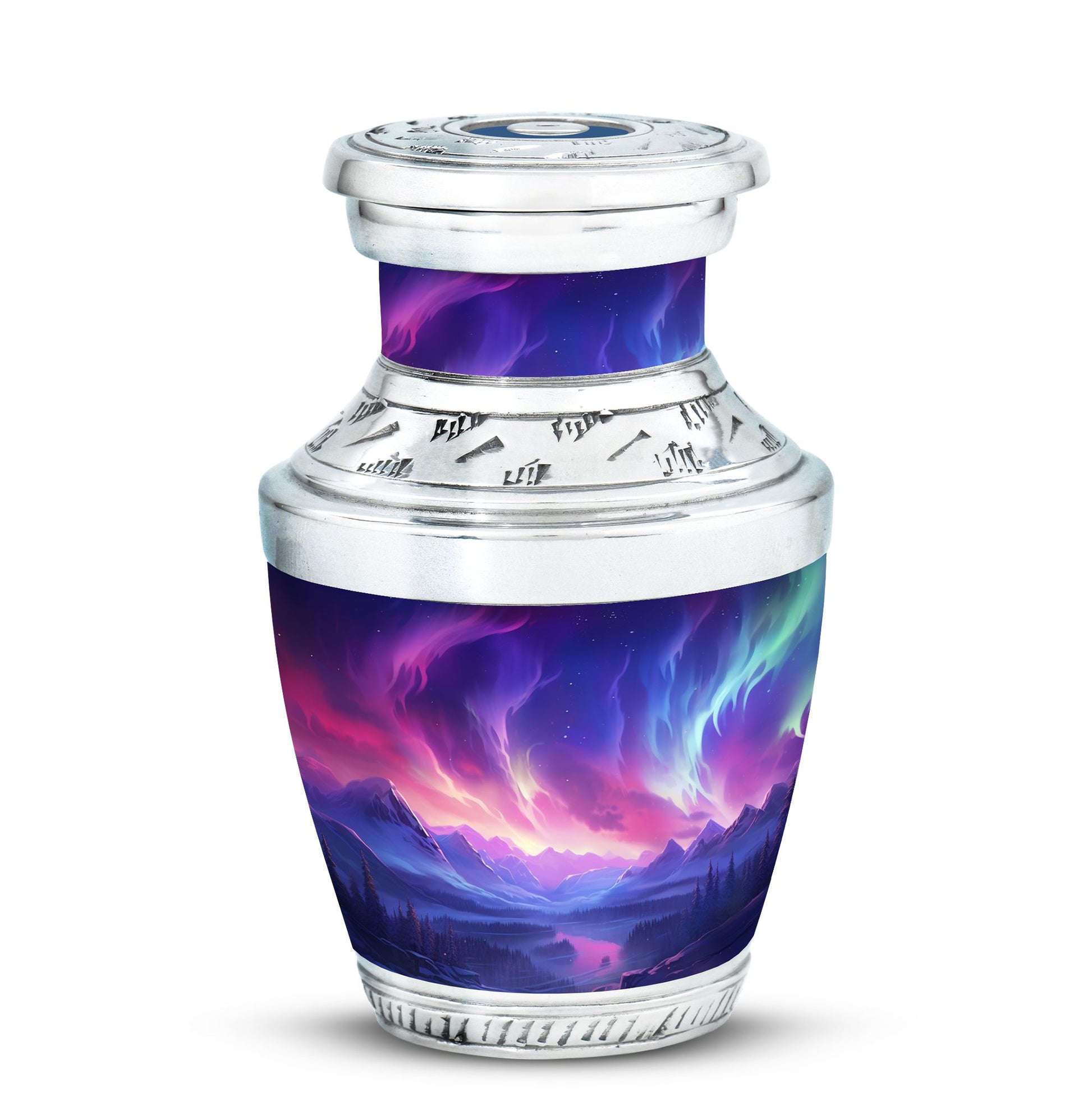 Twilight Northern Lights - Northern Lights Teardrop, Heart Urn