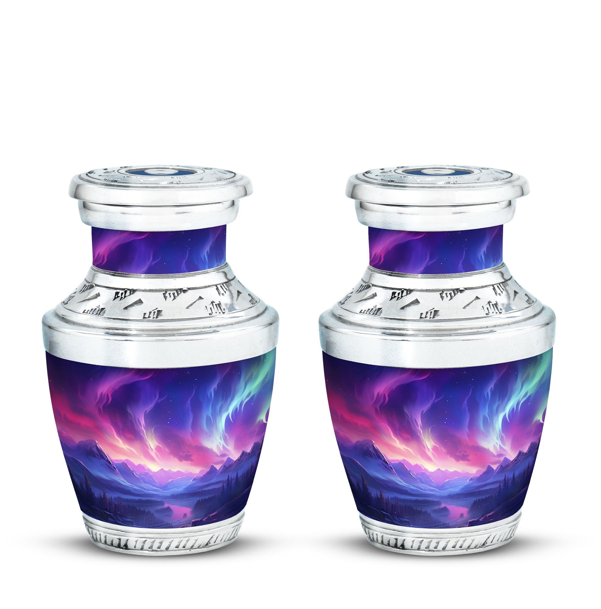 Twilight Northern Lights - Northern Lights Teardrop, Heart Urn