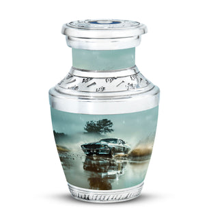 Classic Muscle In The Rain - Car Urn Teardrop, Heart Cremation Urn