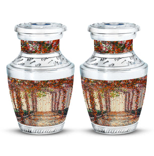 Flowers Small Ashes Urn Funeral, Ashes Memorial Urn