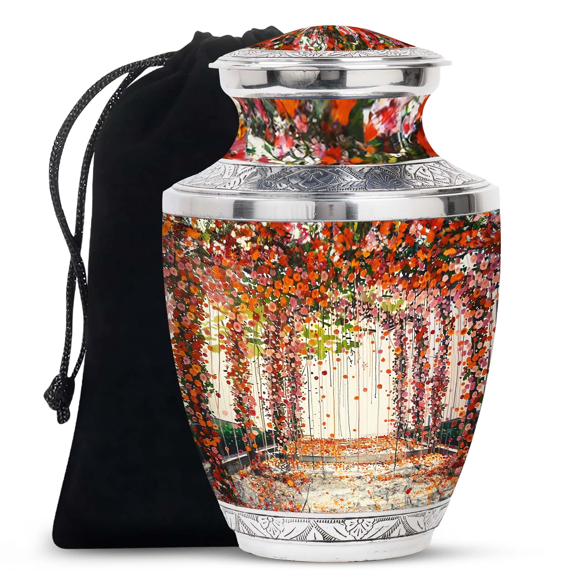 Flowers Small Ashes Urn Funeral, Ashes Memorial Urn