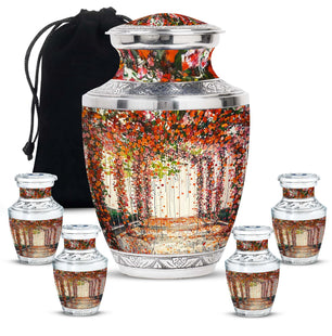 Flowers Small Ashes Urn Funeral, Ashes Memorial Urn