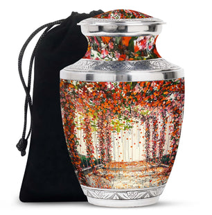 Flowers Small Ashes Urn Funeral, Ashes Memorial Urn