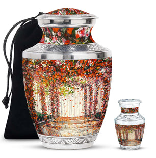 Flowers Small Ashes Urn Funeral, Ashes Memorial Urn