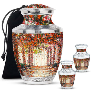Flowers Small Ashes Urn Funeral, Ashes Memorial Urn