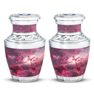 Pink Butterfly Adult Urns Large Funeral, Ashes Urn For Ashes