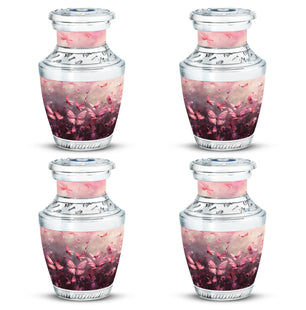 Pink Butterfly Urn Funeral, Ashes Cremation Urn For Ashes