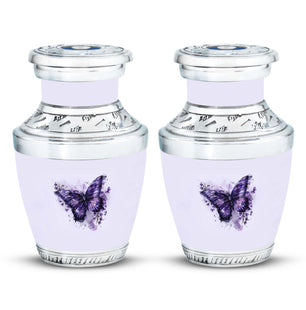 Purple Butterfly Urns For Mom Funeral, Ashes Cremation Urn