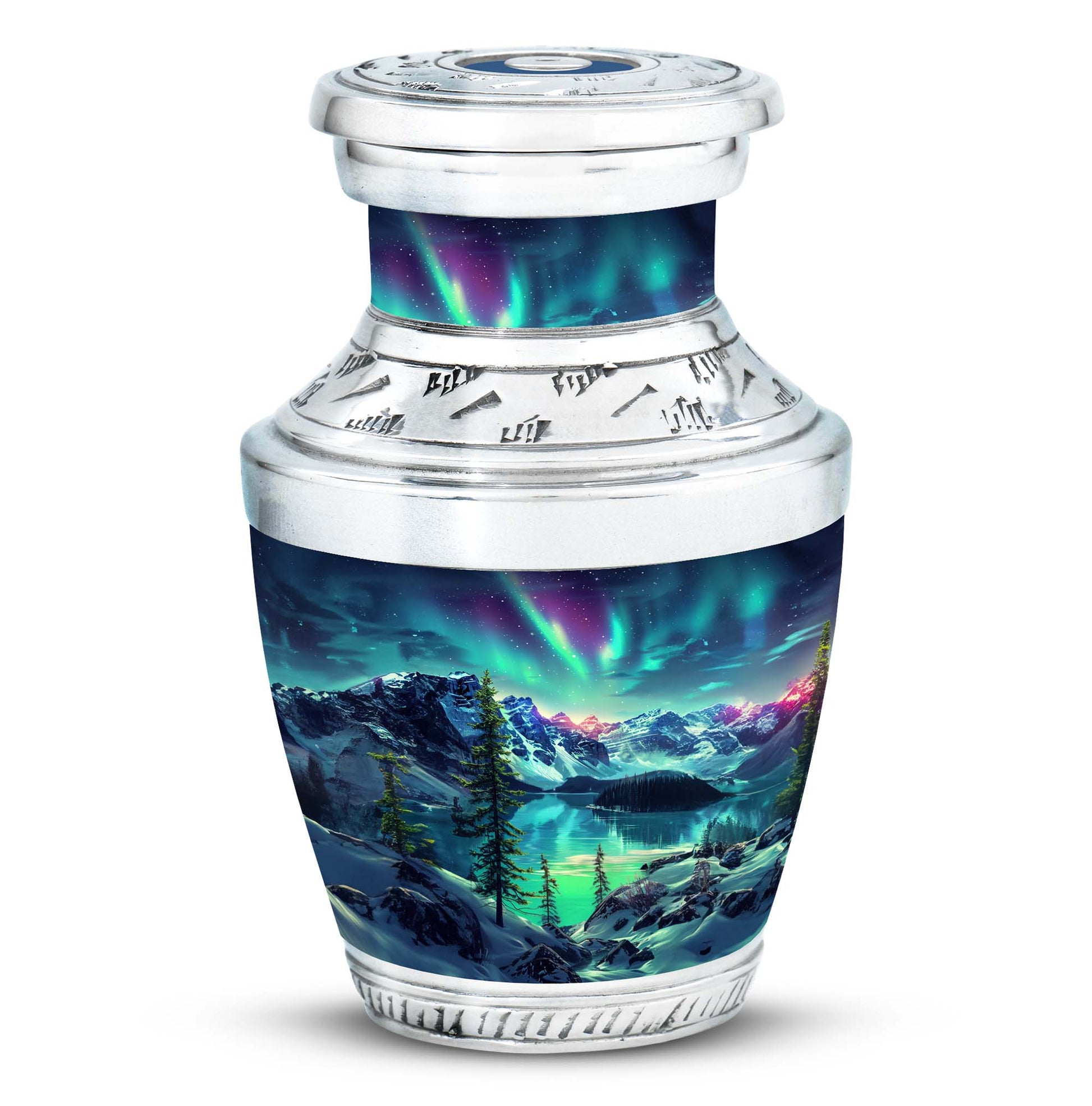 Aurora Borealis Little Urns Large Funeral, Ashes Urn For Ashes