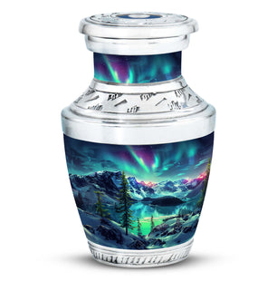 Aurora Borealis Little Urns Large Funeral, Ashes Urn For Ashes