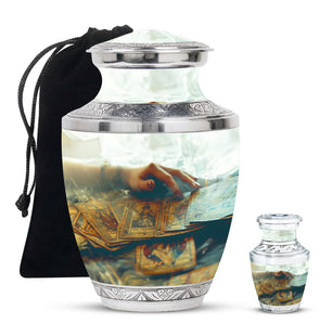 Tarot Decorative Urn For Ashes Large Funeral, Ashes Urn For Ashes