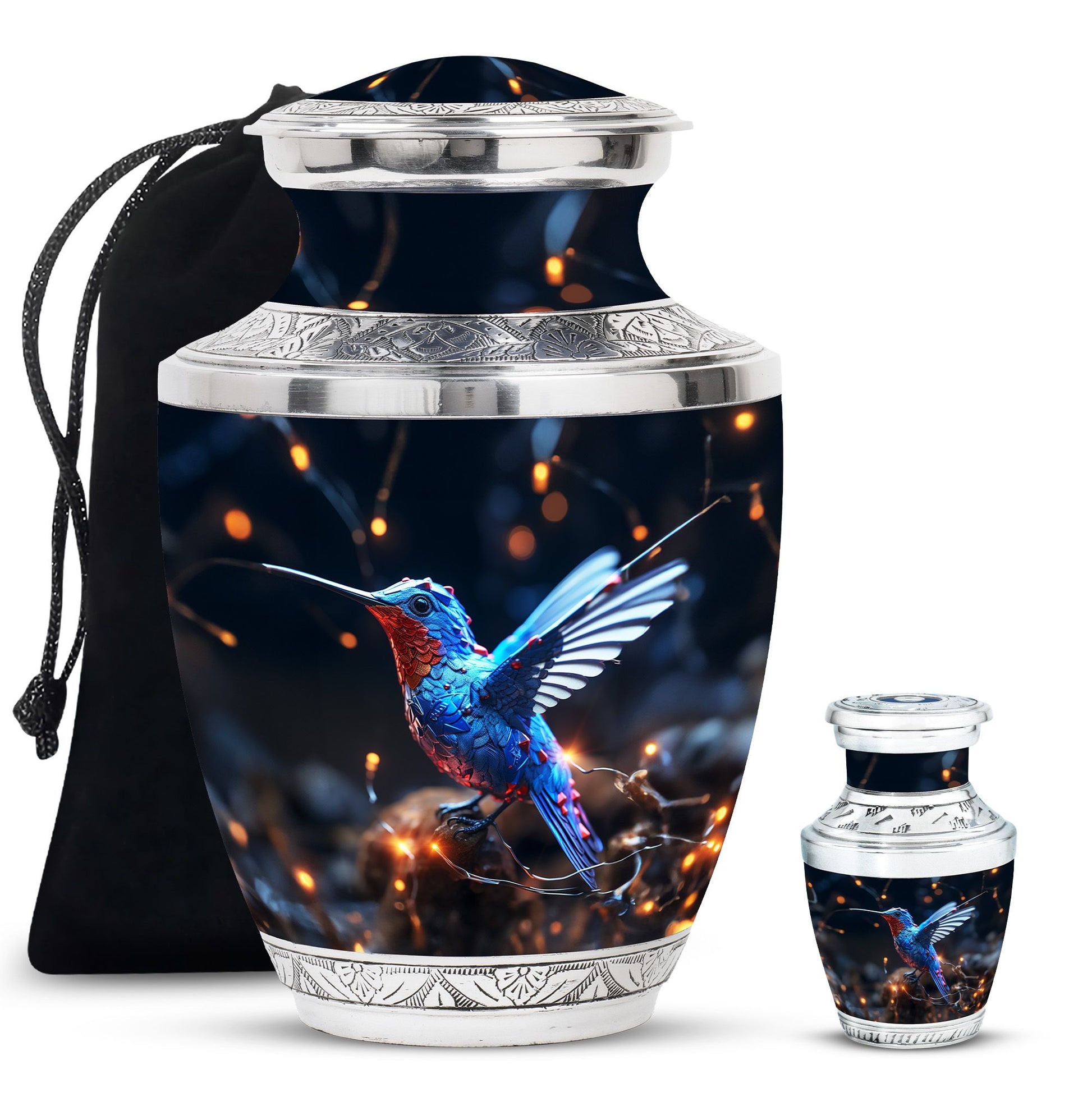 Humming Birds Urns Large Funeral, Ashes Urn For Ashes