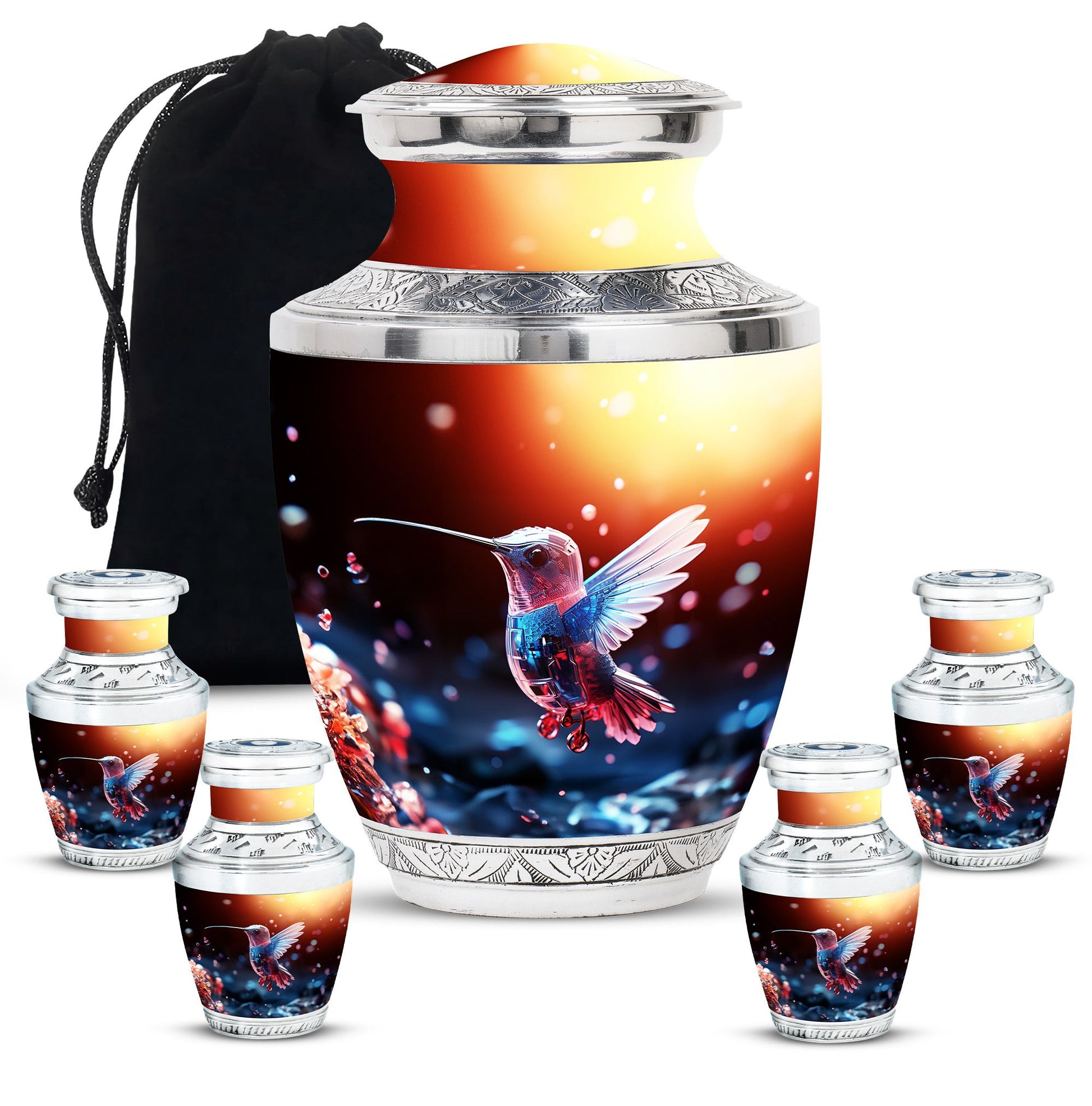 Humming Birds Cremation Keepsakes Funeral, Ashes Cremation Urn