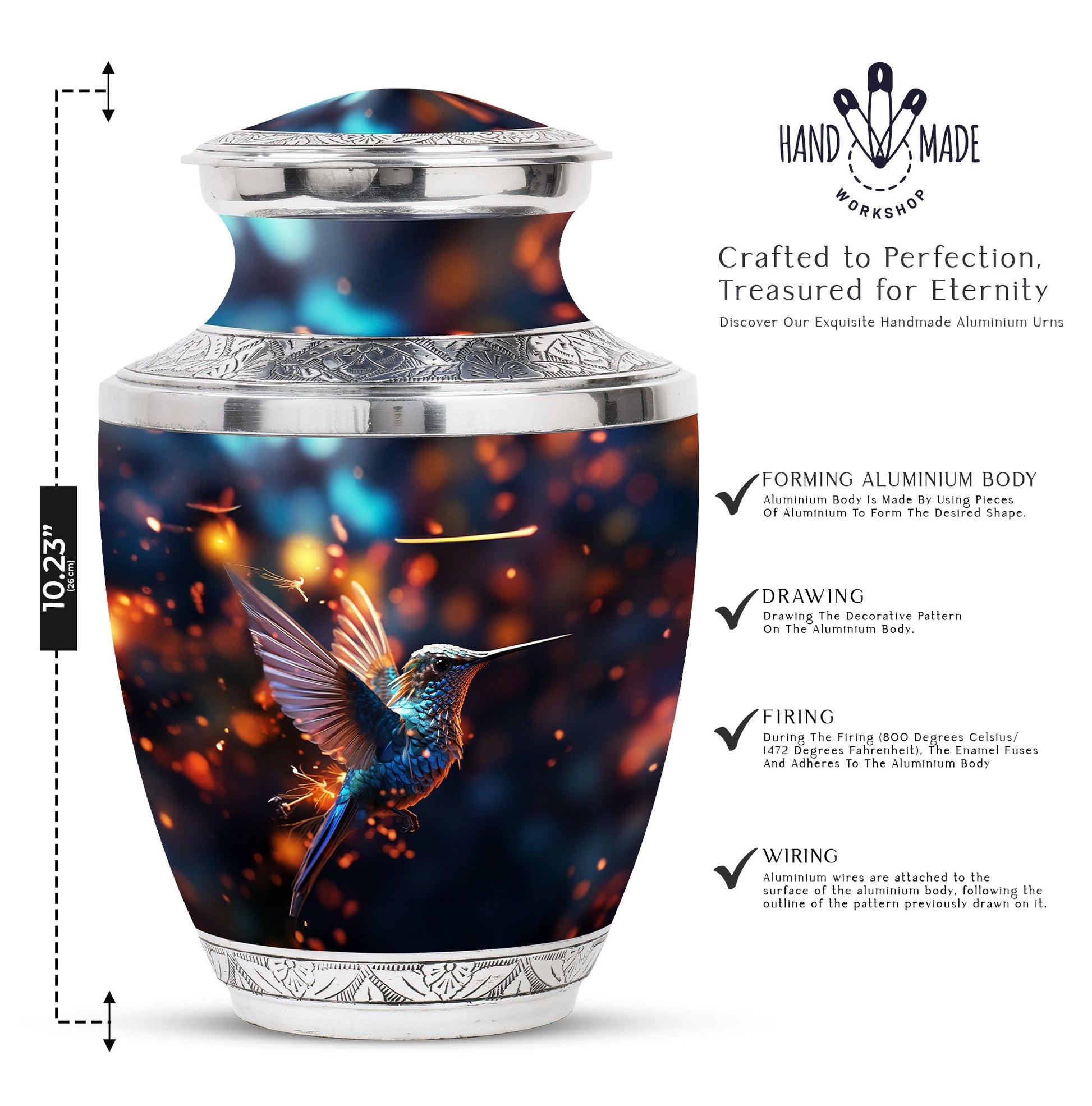 Humming Birds Urn For Mom Ashes Funeral, Ashes Memorial Urn