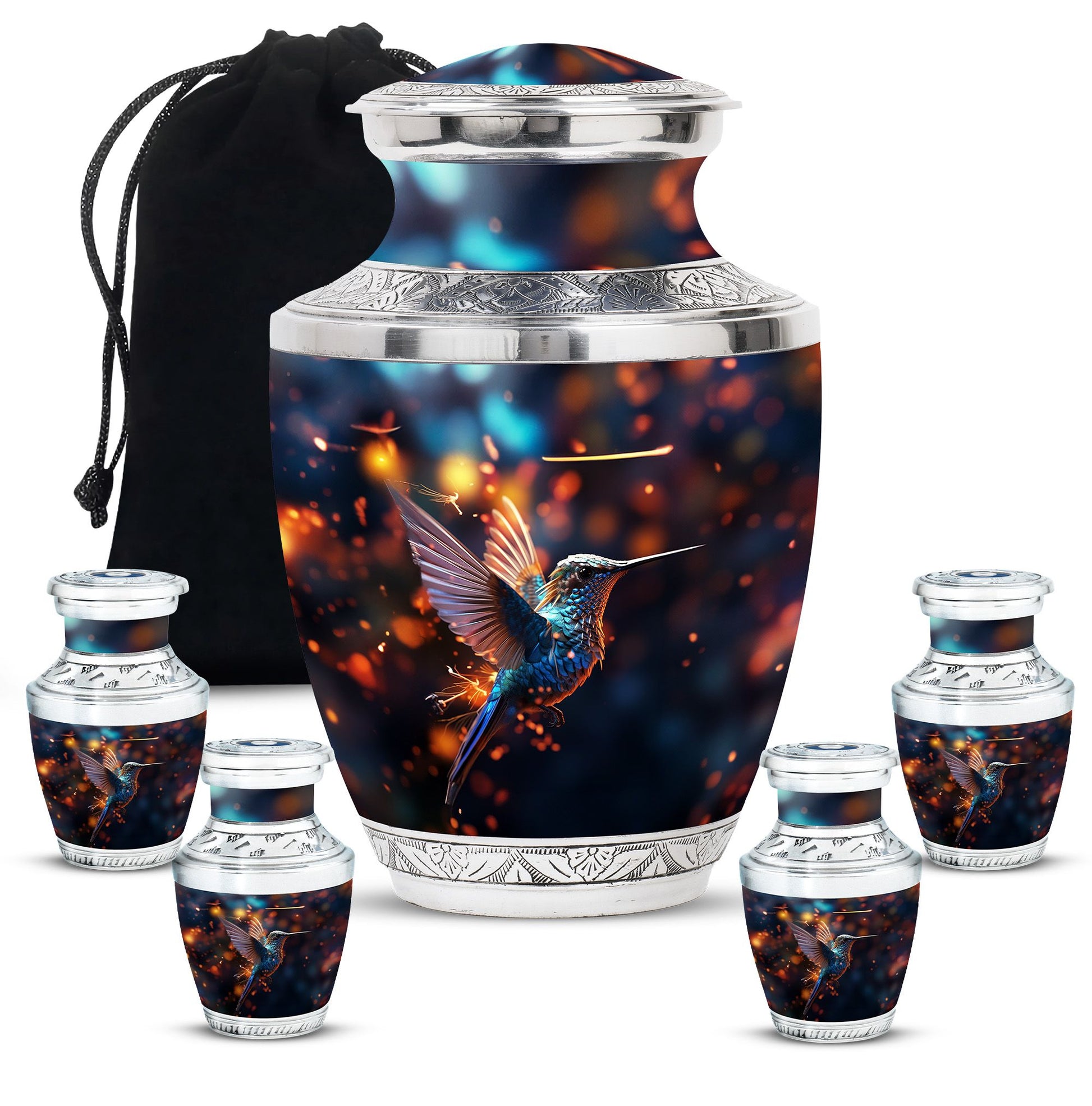 Humming Birds Urn For Mom Ashes Funeral, Ashes Memorial Urn