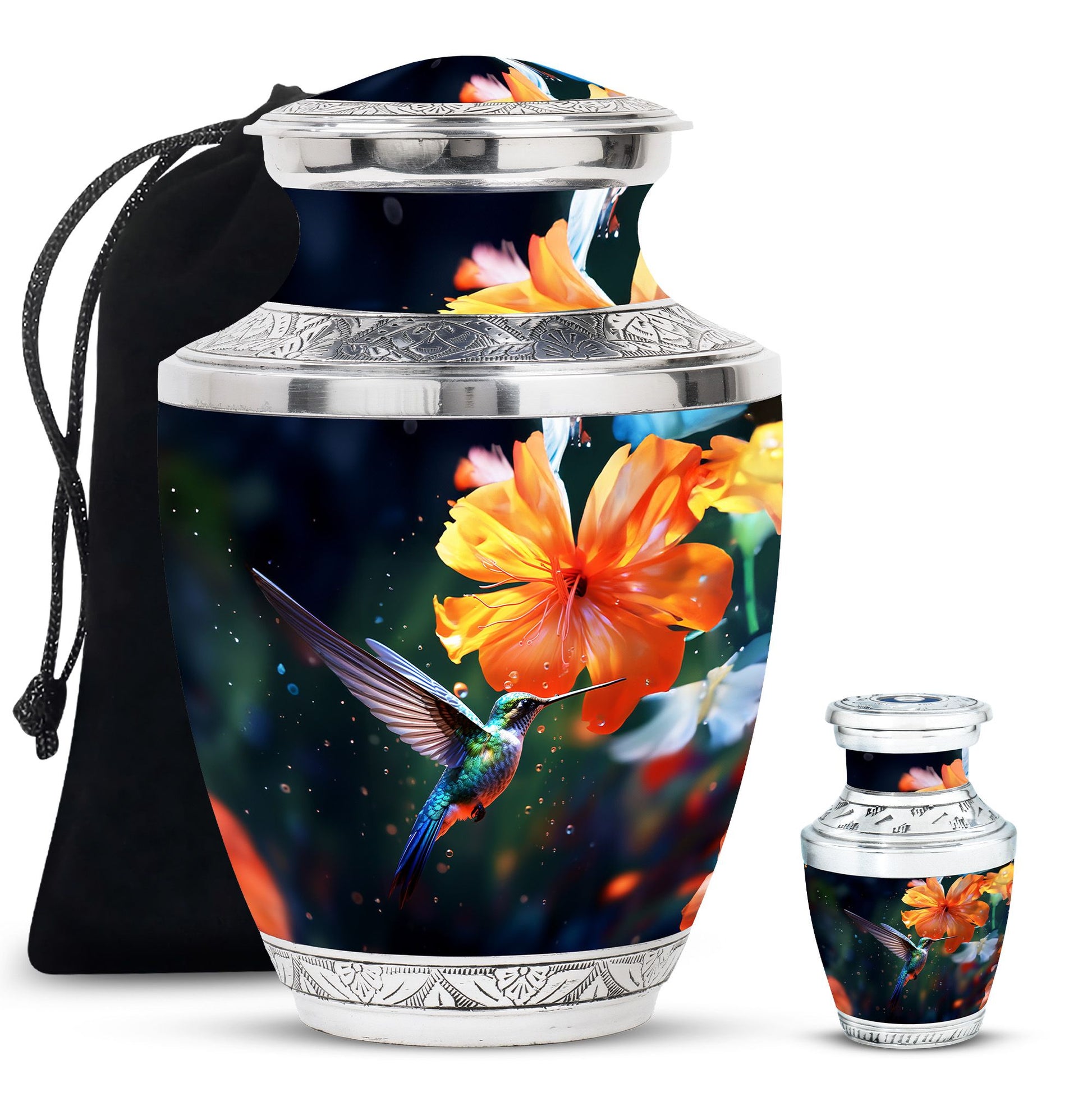 Humming Birds Urn For Ashes Funeral, Ashes Cremation Urn For Ashes