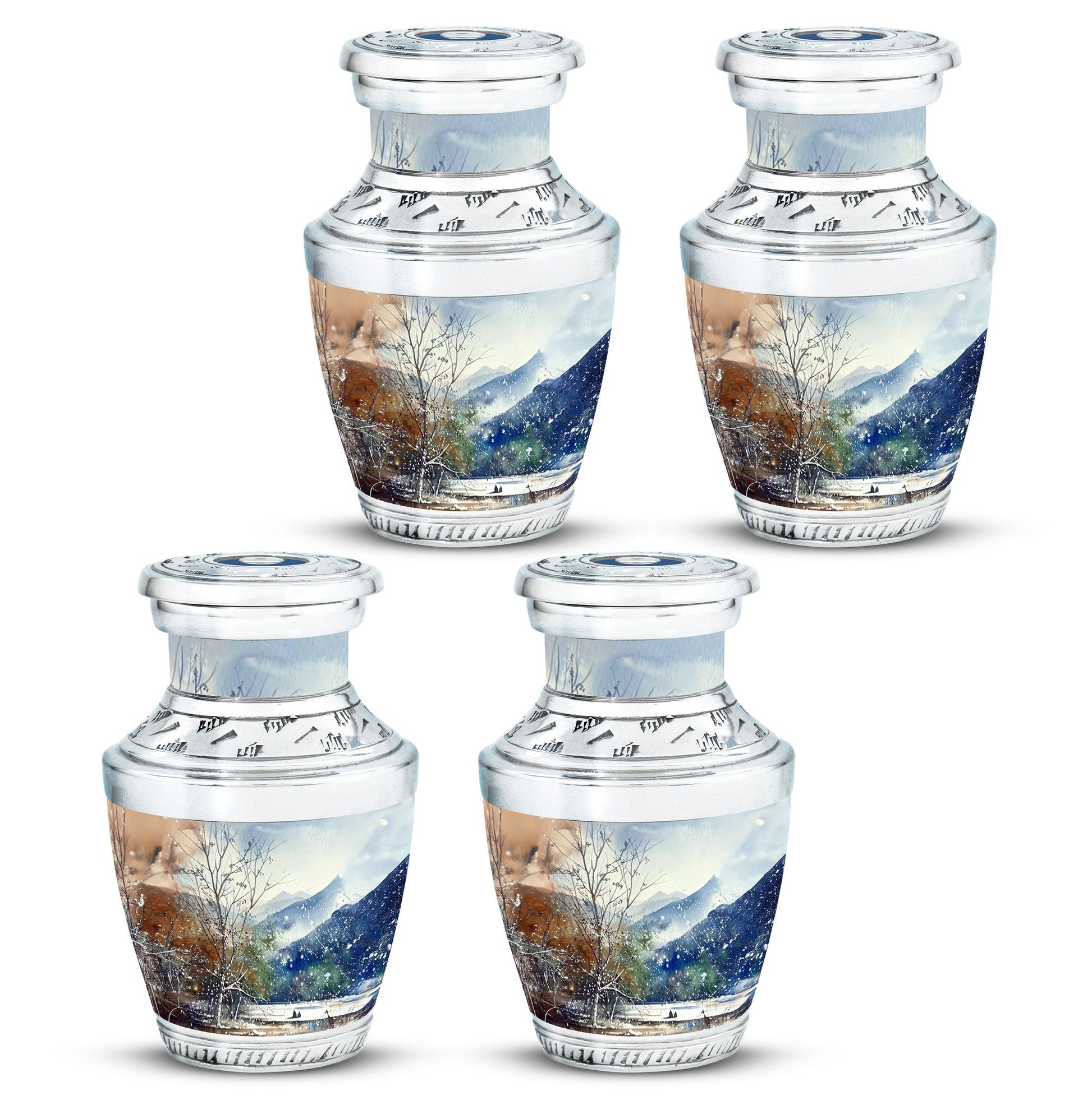 Mountains Urn For Human Remains Funeral, Ashes Memorial Urn