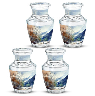 Mountains Urn For Human Remains Funeral, Ashes Memorial Urn