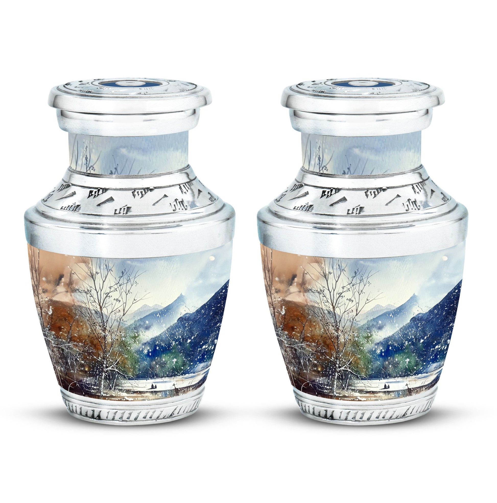 Mountains Urn For Human Remains Funeral, Ashes Memorial Urn