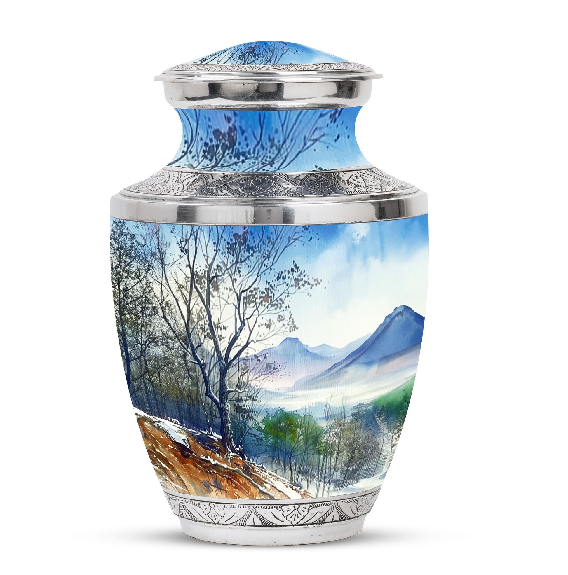 Mountains Urn For Human Ashes Funeral, Ashes Cremation Urn For Ashes