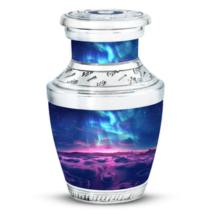 Aurora Borealis Keepsake For Ashes Funeral, Ashes Memorial Urn