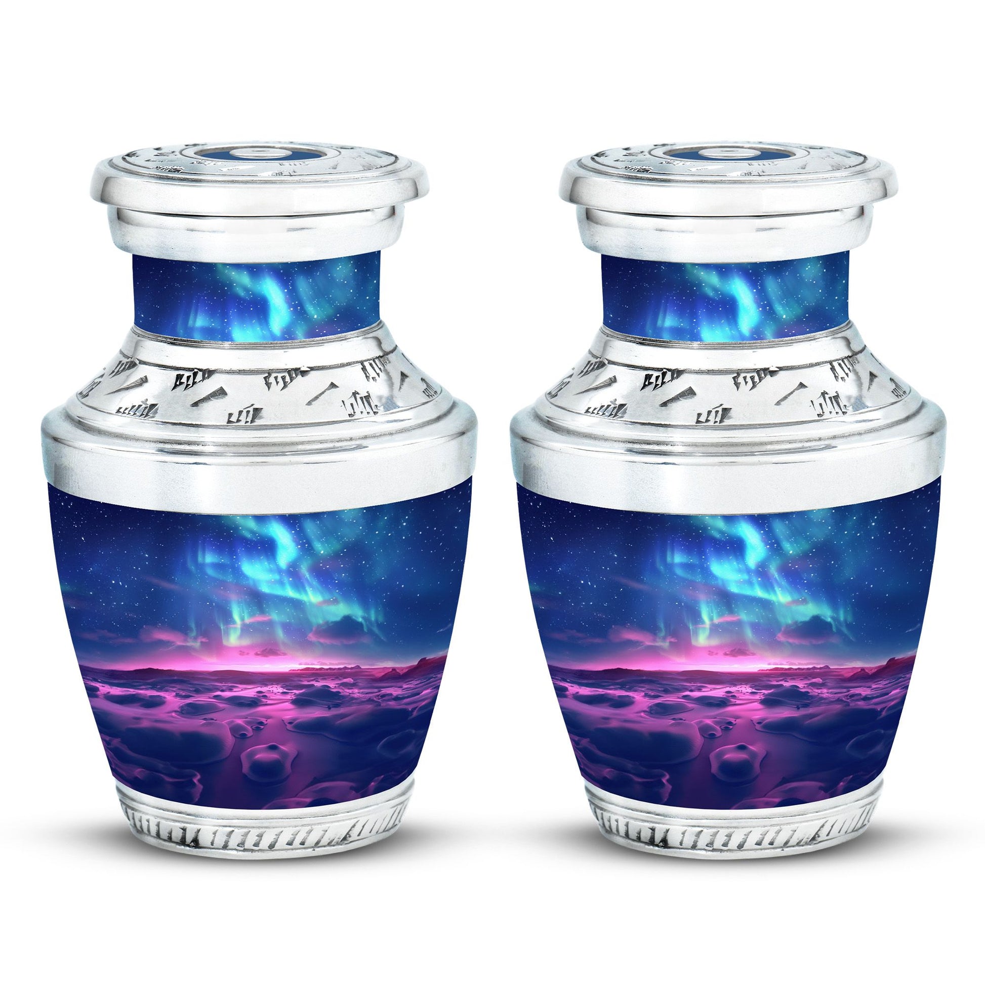 Aurora Borealis Keepsake For Ashes Funeral, Ashes Memorial Urn