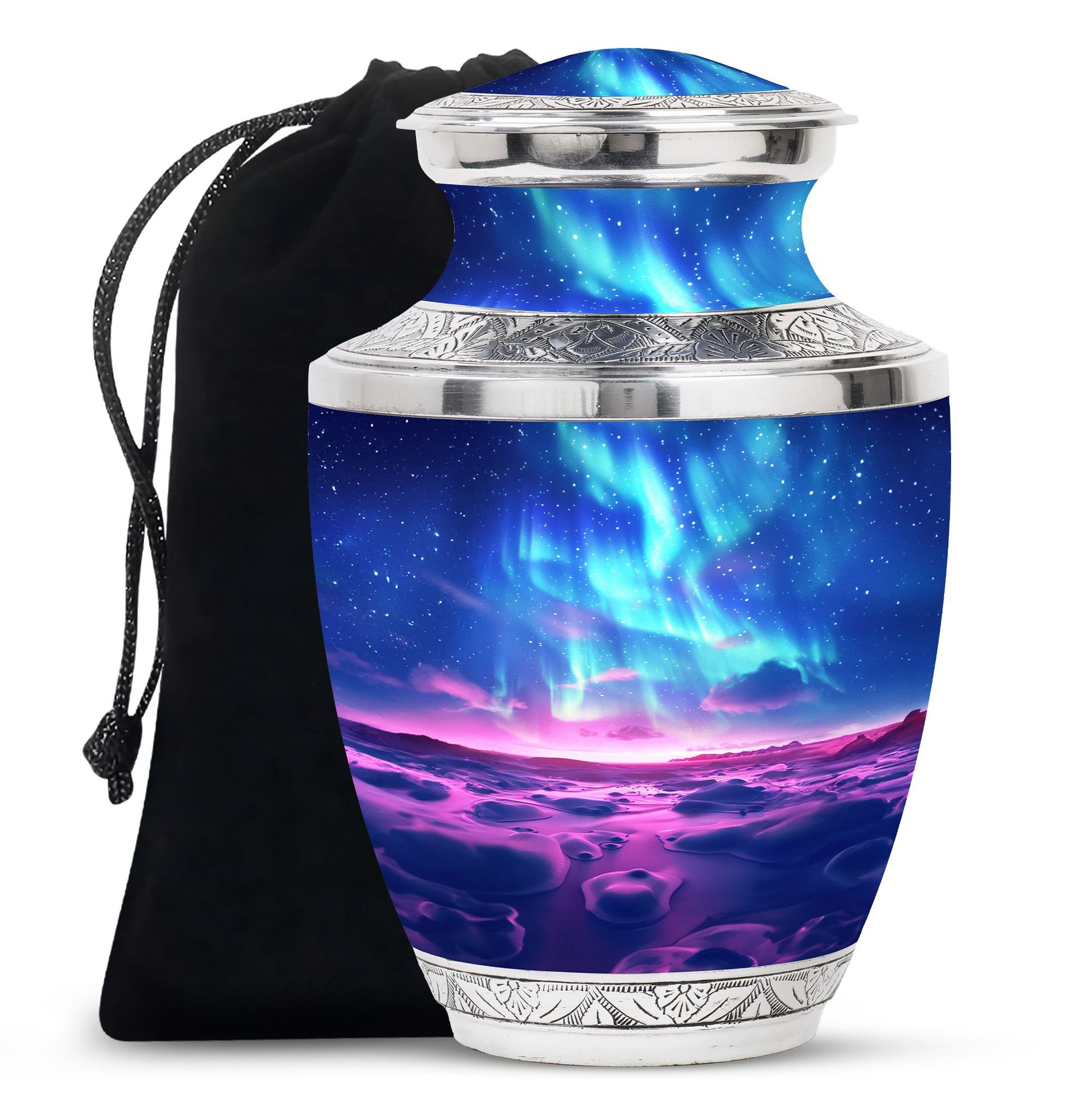 Aurora Borealis Keepsake For Ashes Funeral, Ashes Memorial Urn