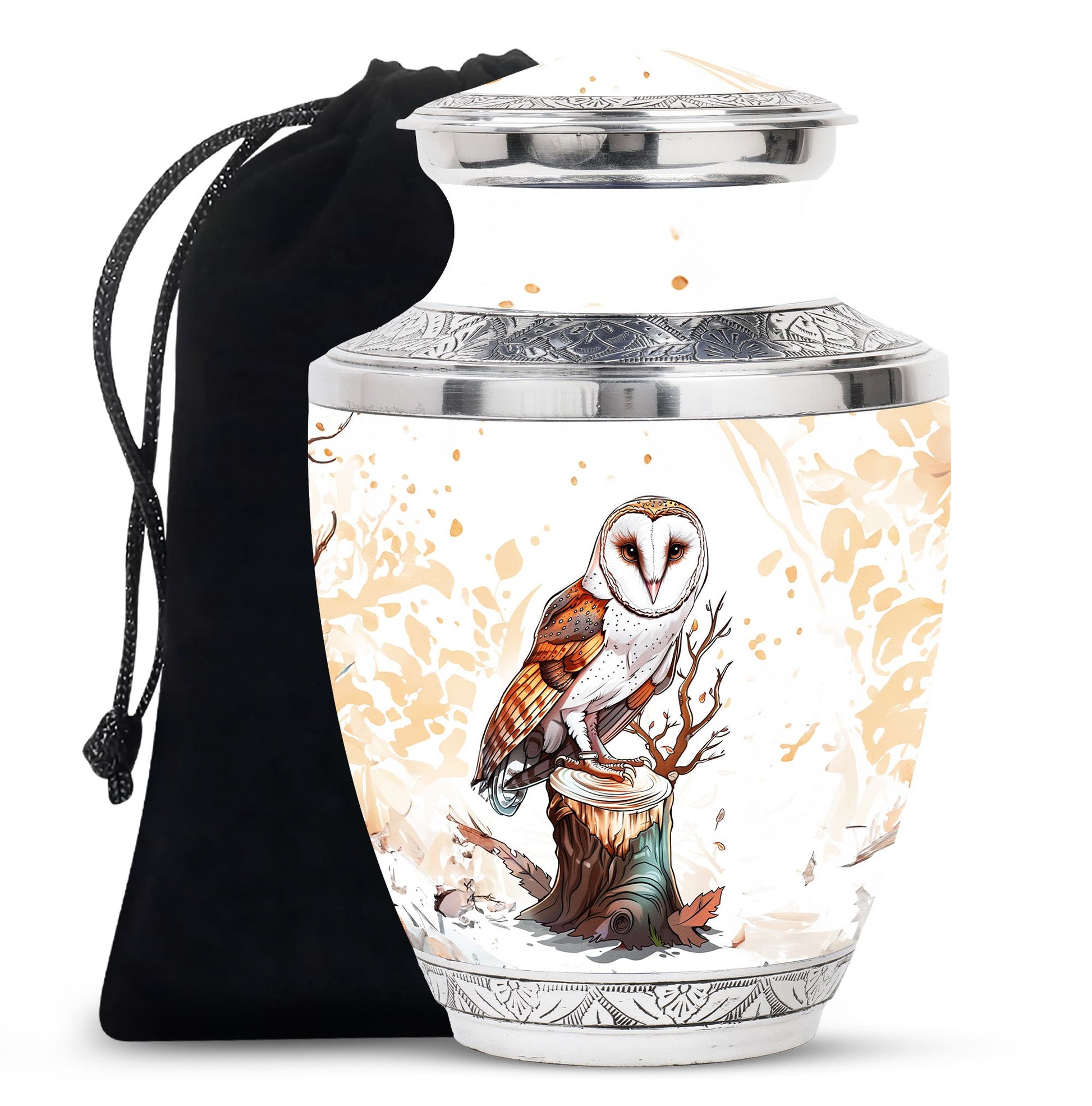 Barn Owl Urn For Human Ashes Women Funeral, Ashes Urn For Ashes