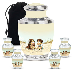 Brother And Sister Urn For Human Ashes Funeral, Ashes Urn For Ashes