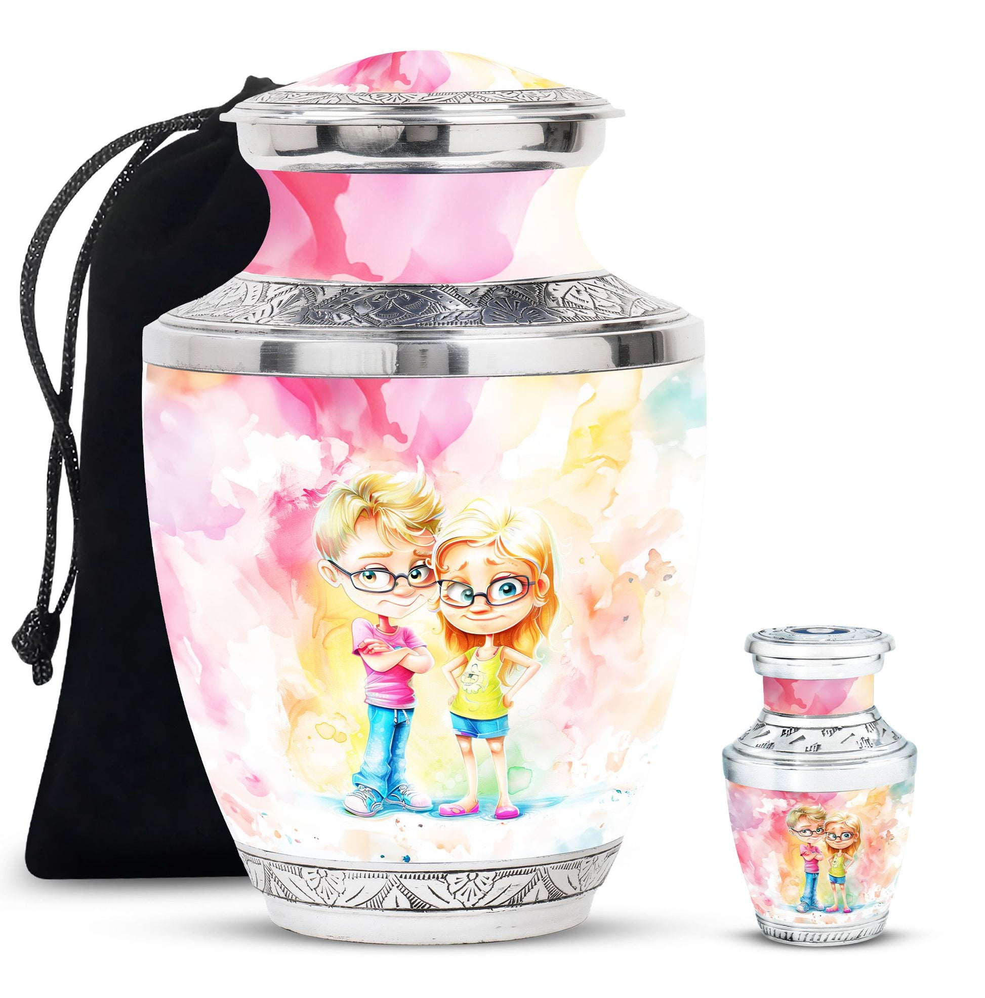 Brother And Sister Urn For Human Ashes Funeral, Ashes Cremation Urn