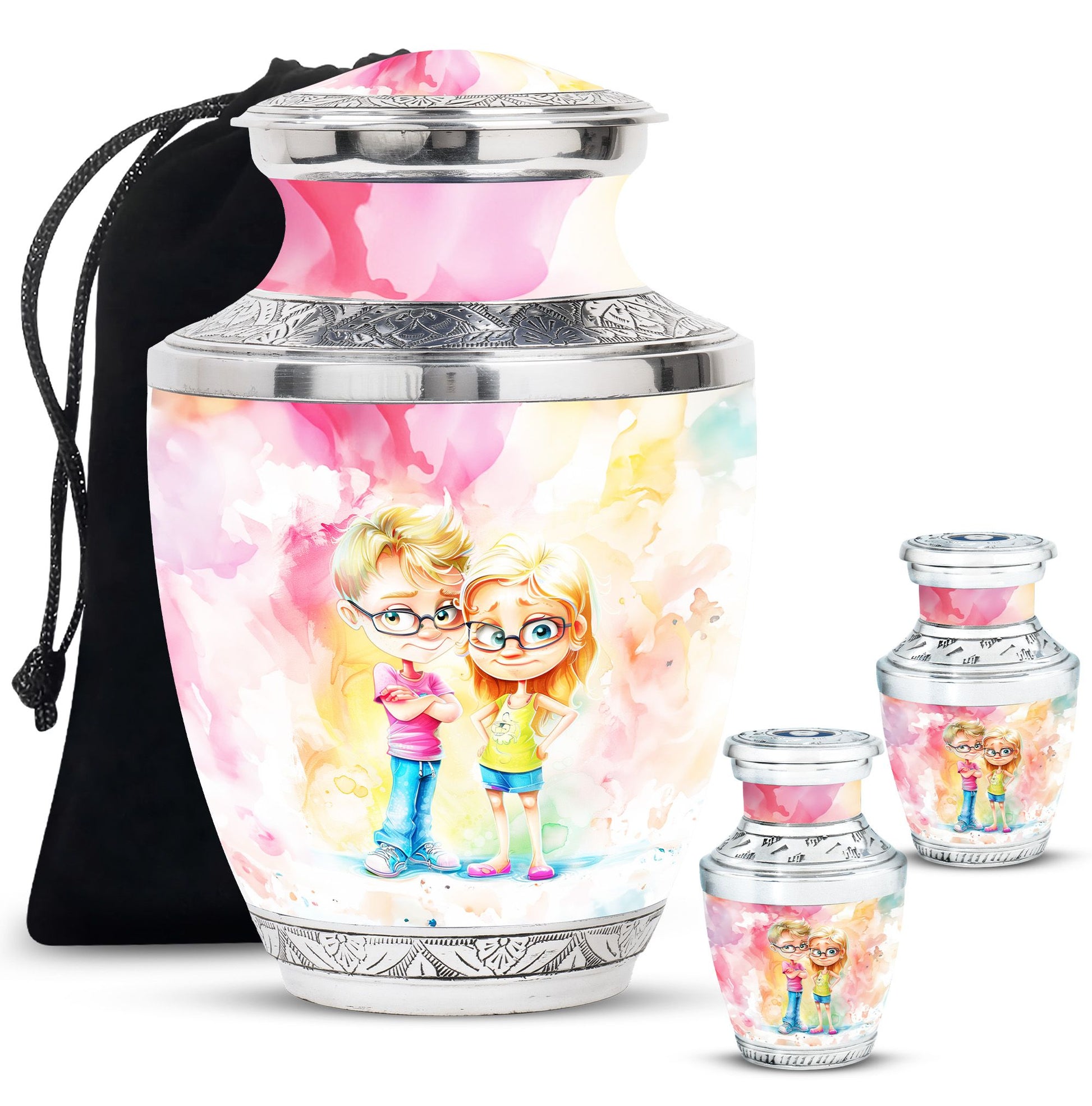 Brother And Sister Urn For Human Ashes Funeral, Ashes Cremation Urn