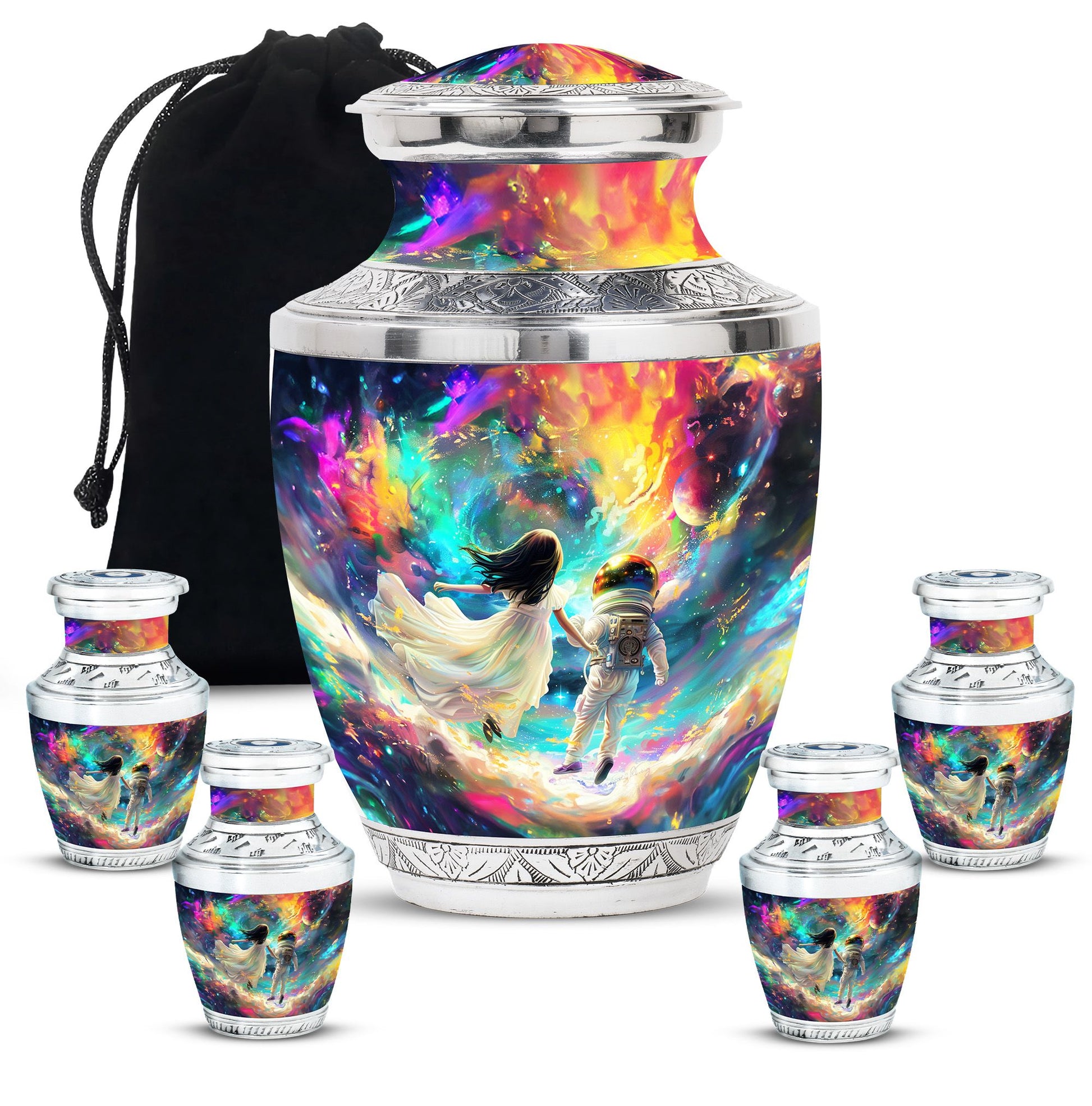 Brother And Sister Large Urn For Human Funeral, Ashes Cremation Urn