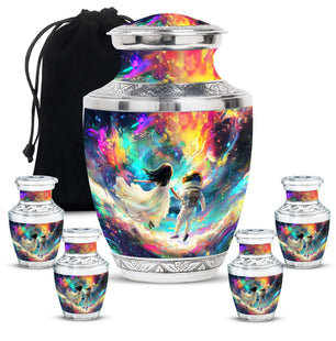 Brother And Sister Large Urn For Human Funeral, Ashes Cremation Urn