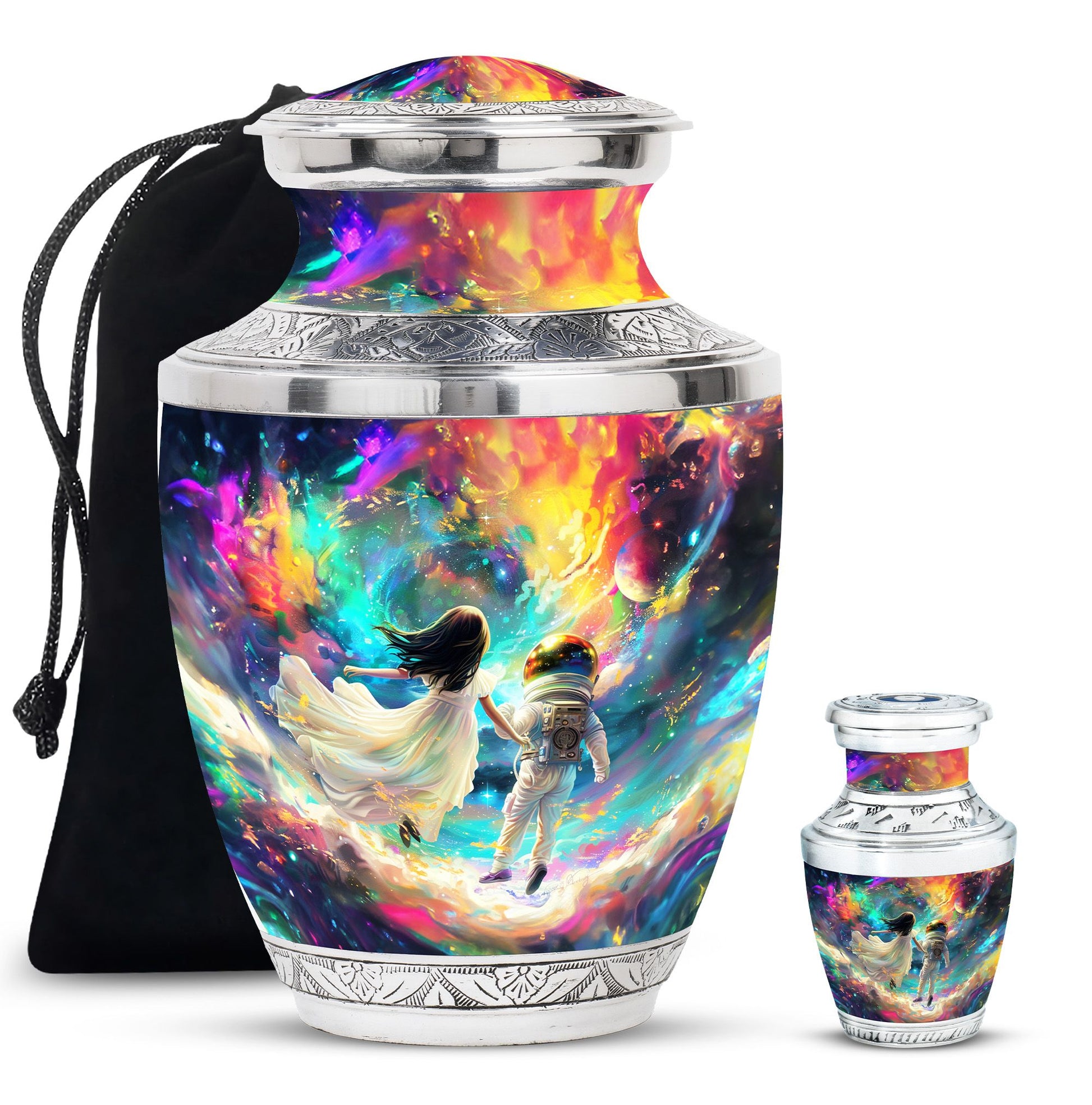 Brother And Sister Large Urn For Human Funeral, Ashes Cremation Urn