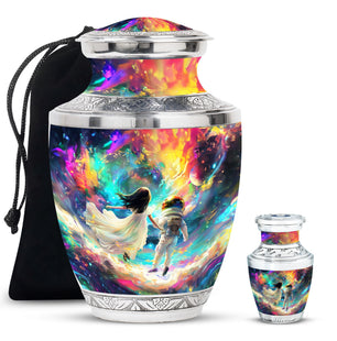Brother And Sister Large Urn For Human Funeral, Ashes Cremation Urn