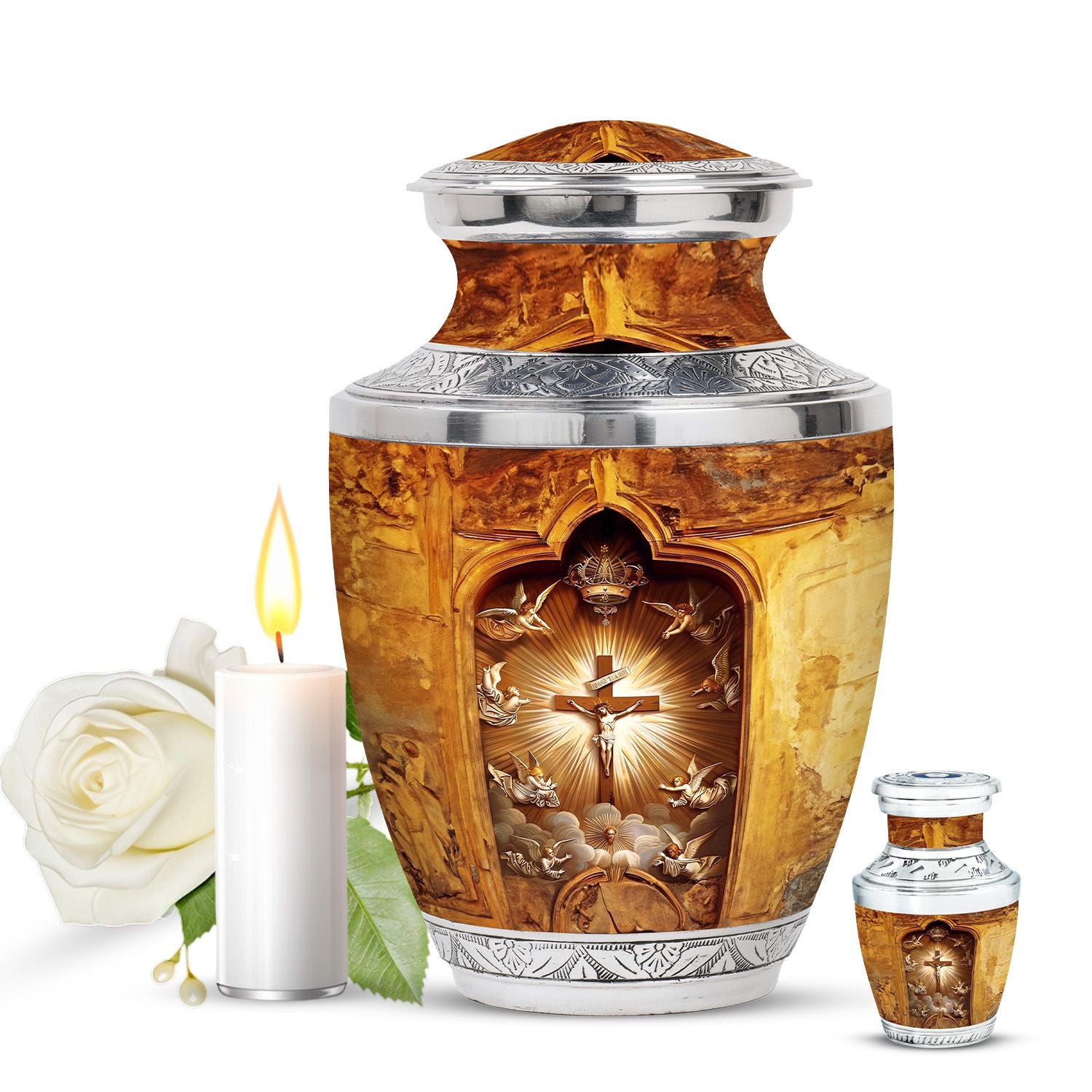Catholic Ashes Keepsake Funeral, Ashes Cremation Urn For Ashes